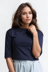 Navy Blue Basic Top WM-KTP-SS24-060